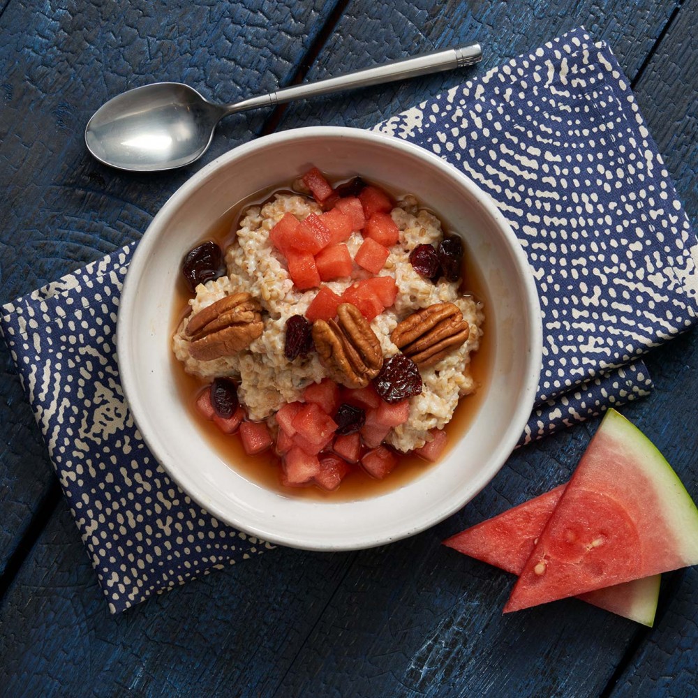 Steel Cut Oats with Watermelon