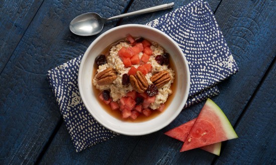 Steel Cut Oats with Watermelon