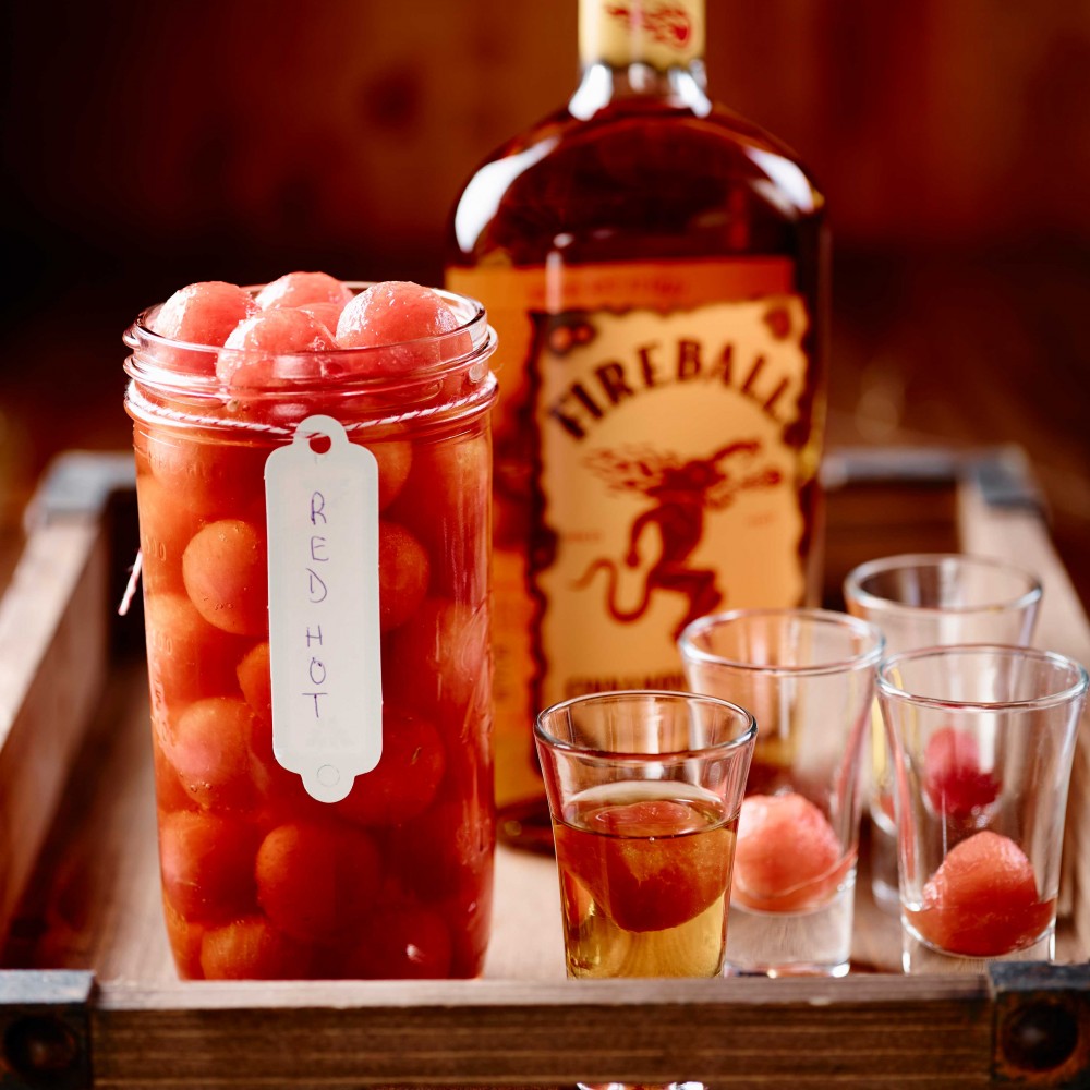 Watermelon Fireball Shots