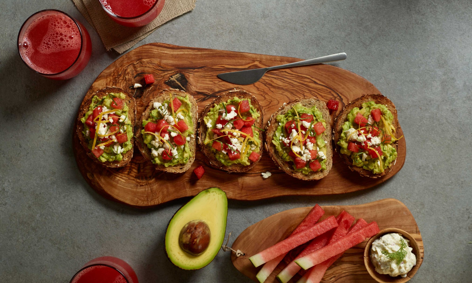 Avocado Toast with Watermelon