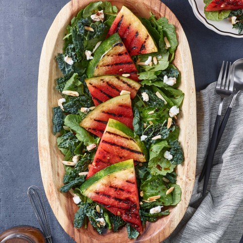 Grilled Watermelon and Kale Salad