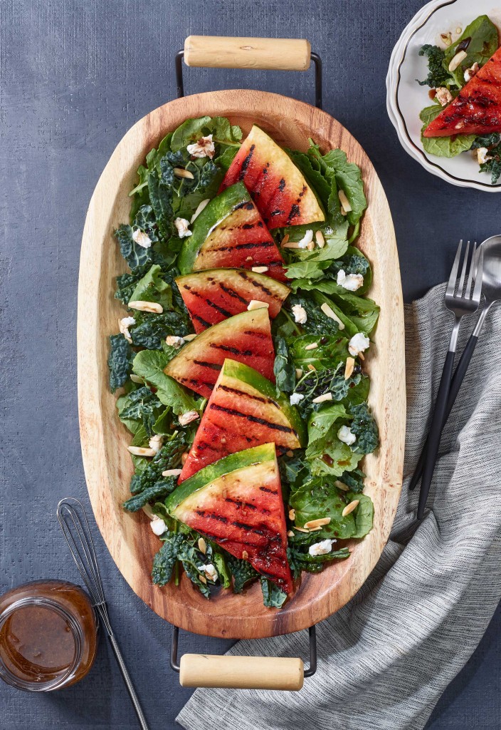 Grilled Watermelon and Kale Salad