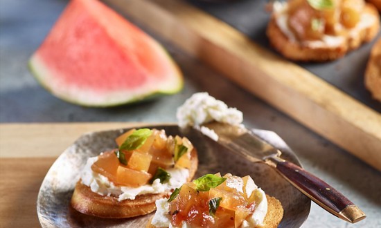 Watermelon Rind Bruschetta