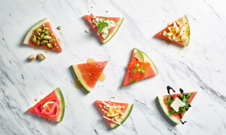 Various watermelon flavor pairings on