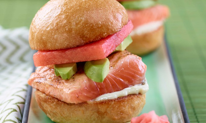 Salmon Watermelon Sliders