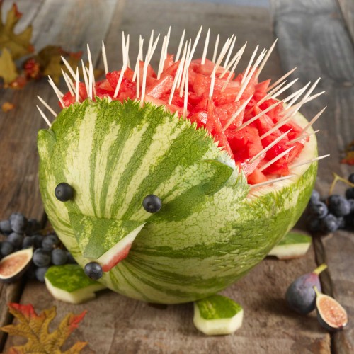 Hedgehog Watermelon Carving