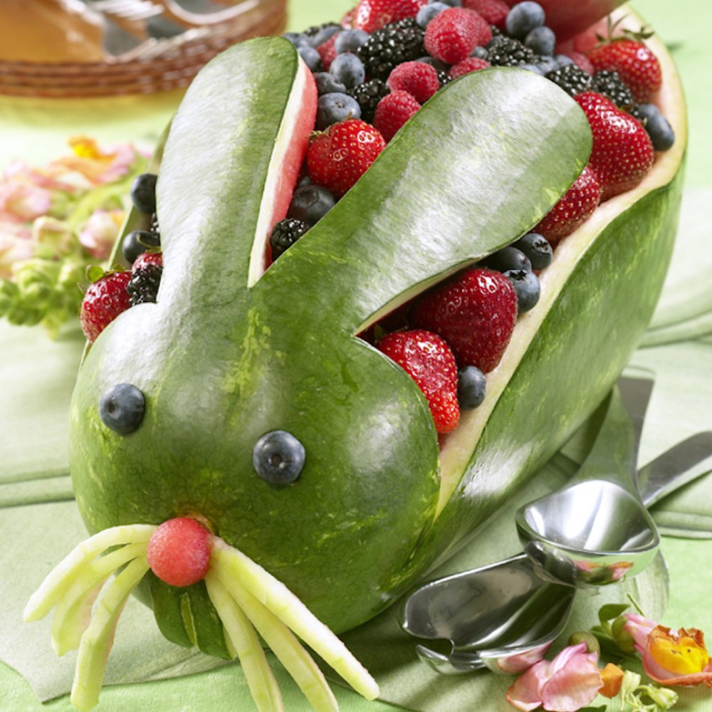Rabbit Watermelon Carving
