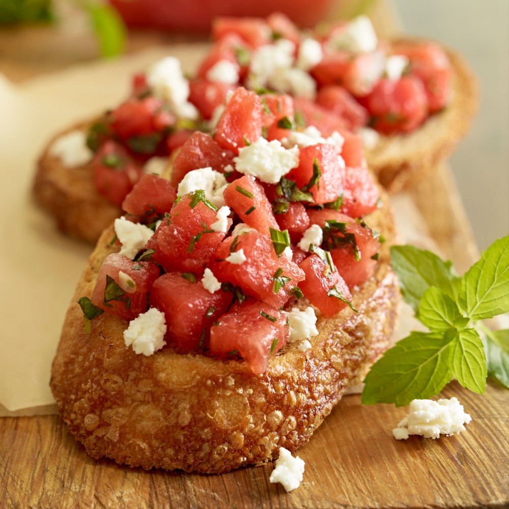 Watermelon Feta Bruschetta Watermelon Recipe