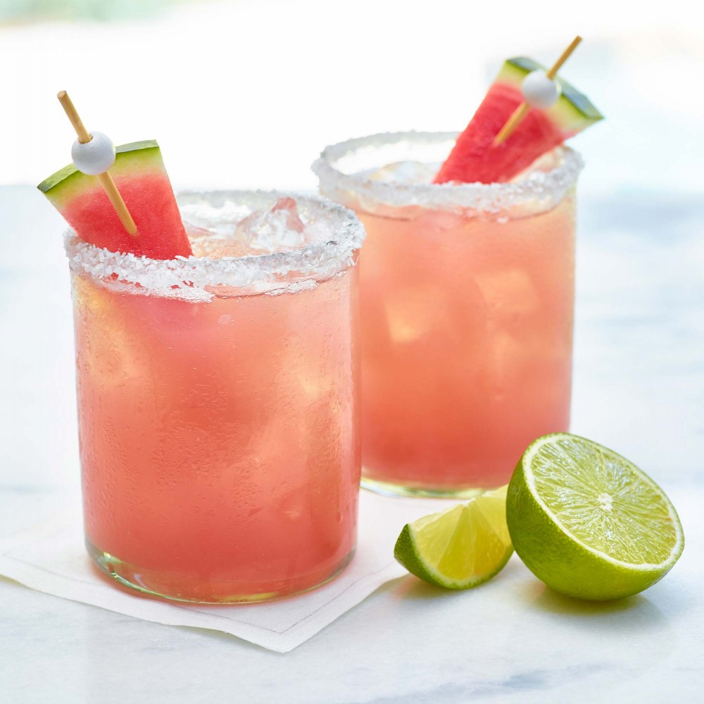 Watermelon Margarita on the Rocks