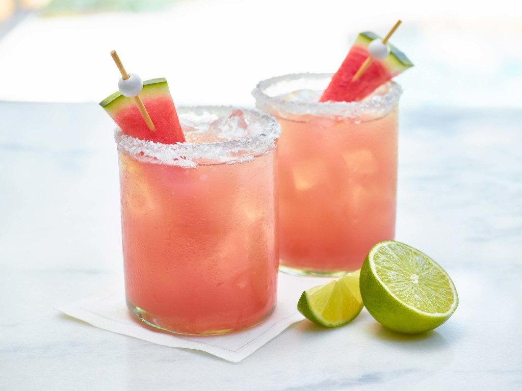 Watermelon Margarita on the Rocks