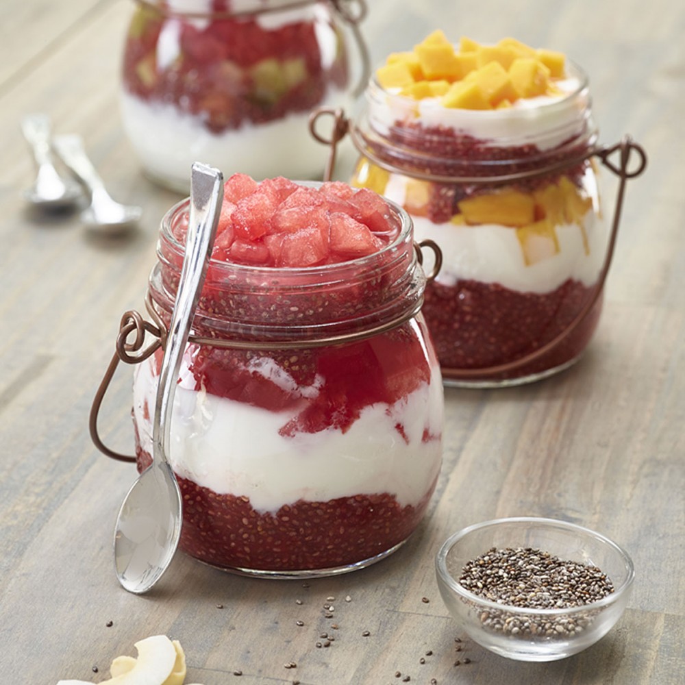 Watermelon Chia Parfaits