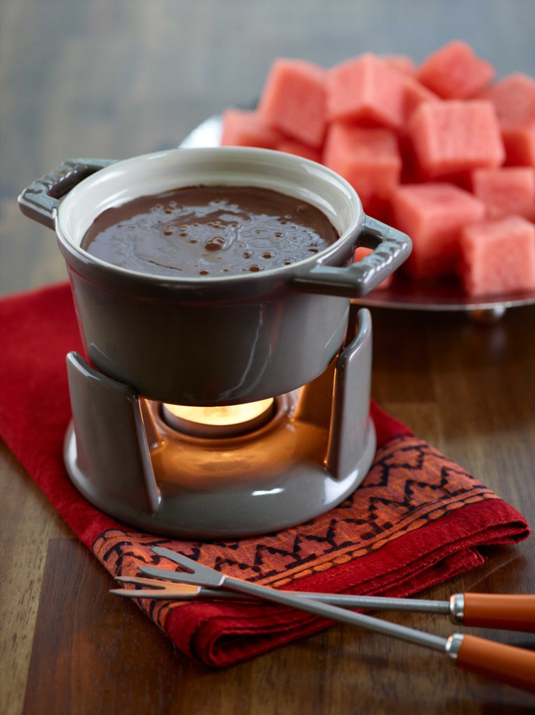 Watermelon and Chocolate Fondue