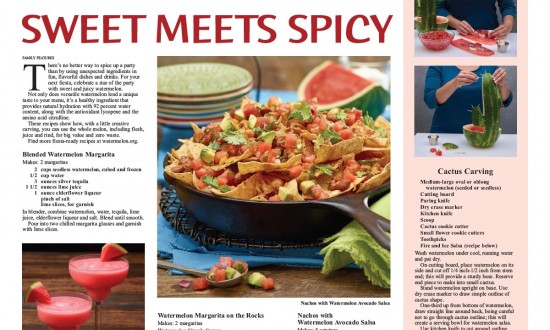 Sweet Meets Spicy Layout with recipes and images