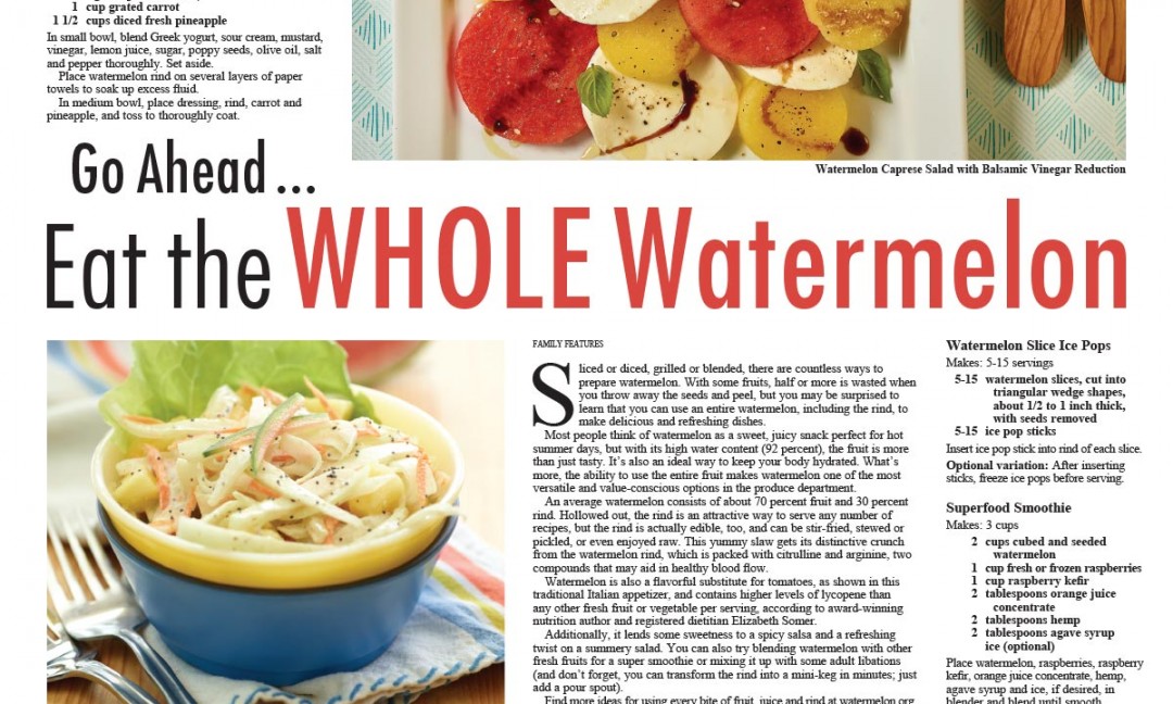 Layout - Go Ahead...Eat the Whole Watermelon with recipes and images