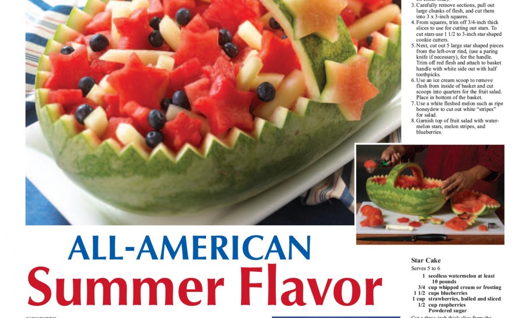 All American Summer Flavor Layout with recipes/carving and images