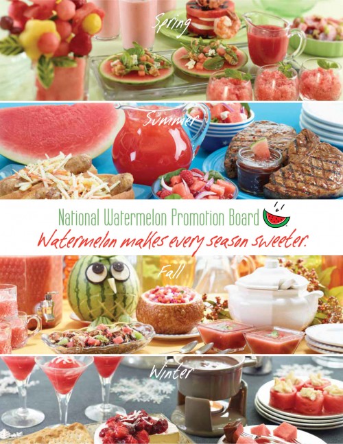 Media Kit 2014 - images of seasonal watermelon ideas (spring, summer, fall, winter)