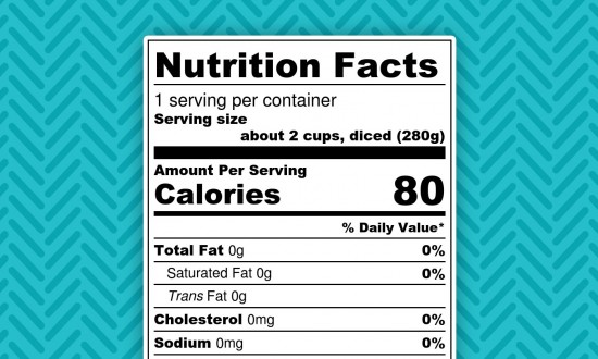 Nutrition Facts panel thumb