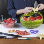 Butterfly basket watermelon carving construction