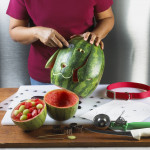 dog watermelon carving construction