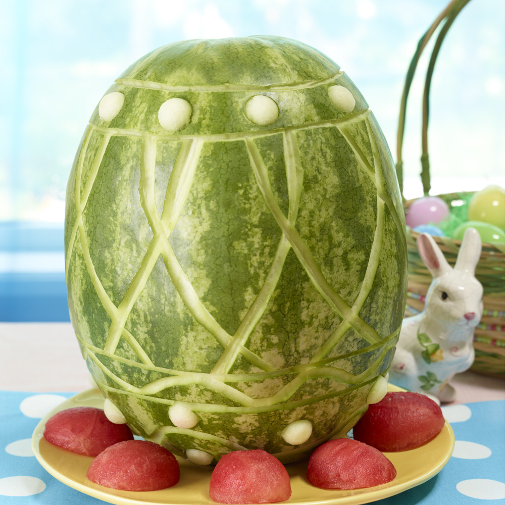 easter egg watermelon carving
