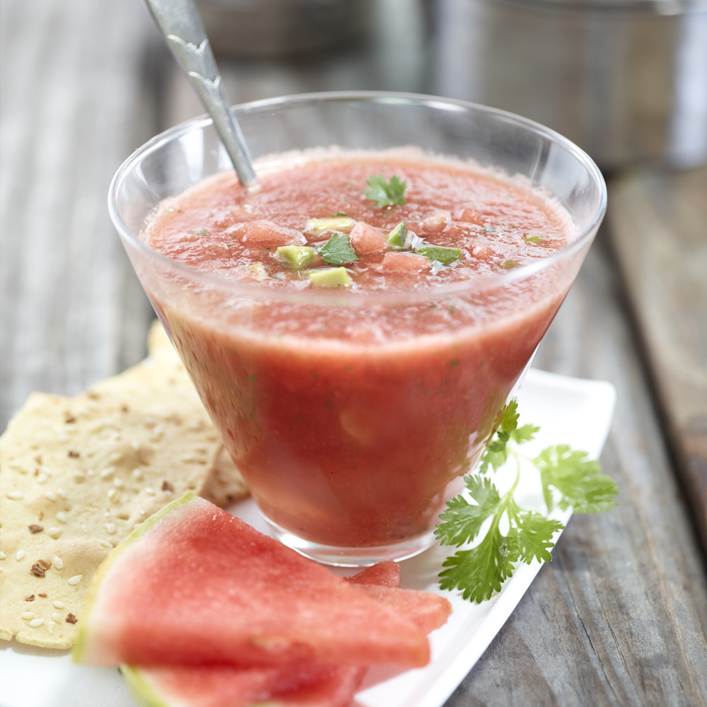 Gazpacho served in bowl