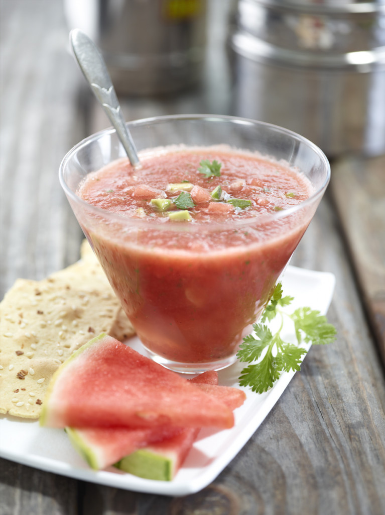 Gazpacho served in bowl