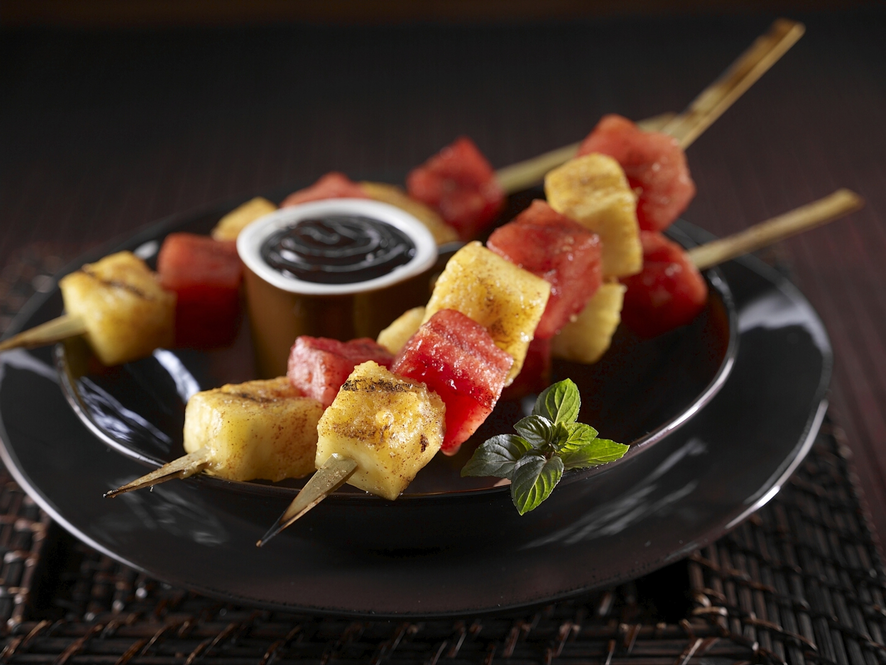Grilled Watermelon and Pineapple Skewers Watermelon Board