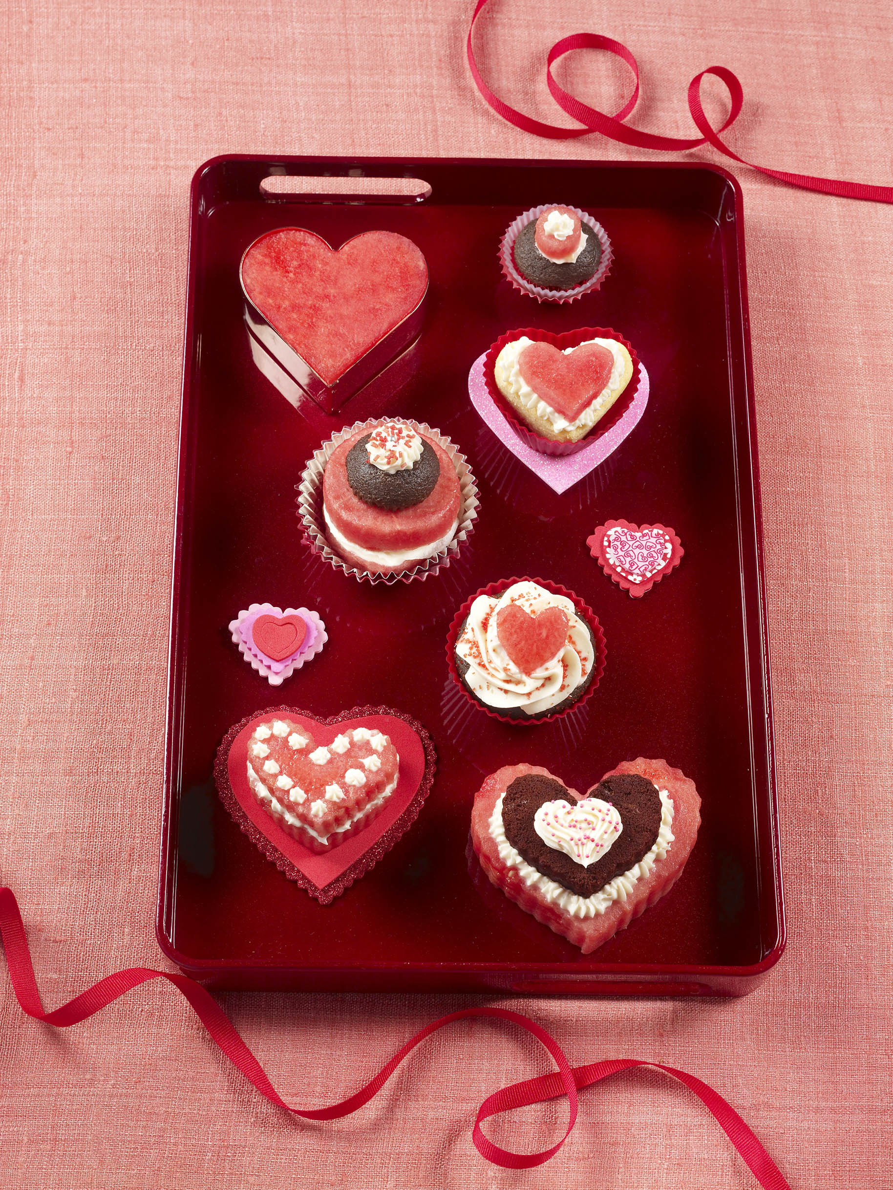 Valentine Heart Cutouts - Watermelon Board