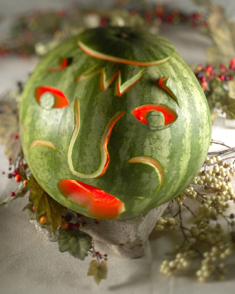 Jack O'Melon watermelon carving