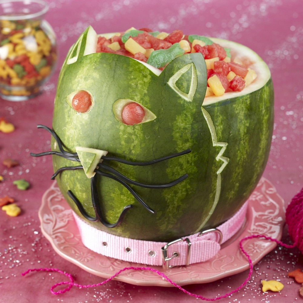 Kitty Cat Watermelon Carving