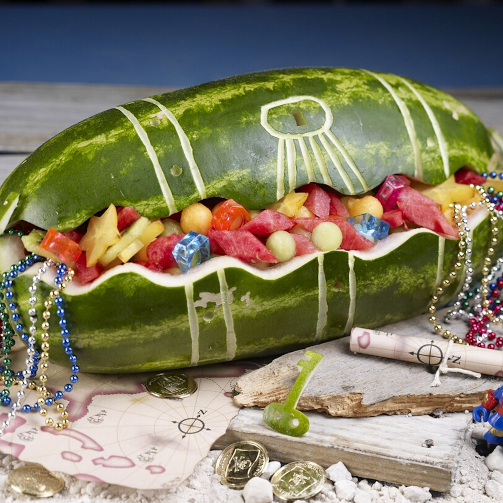 A fun watermelon treasure chest