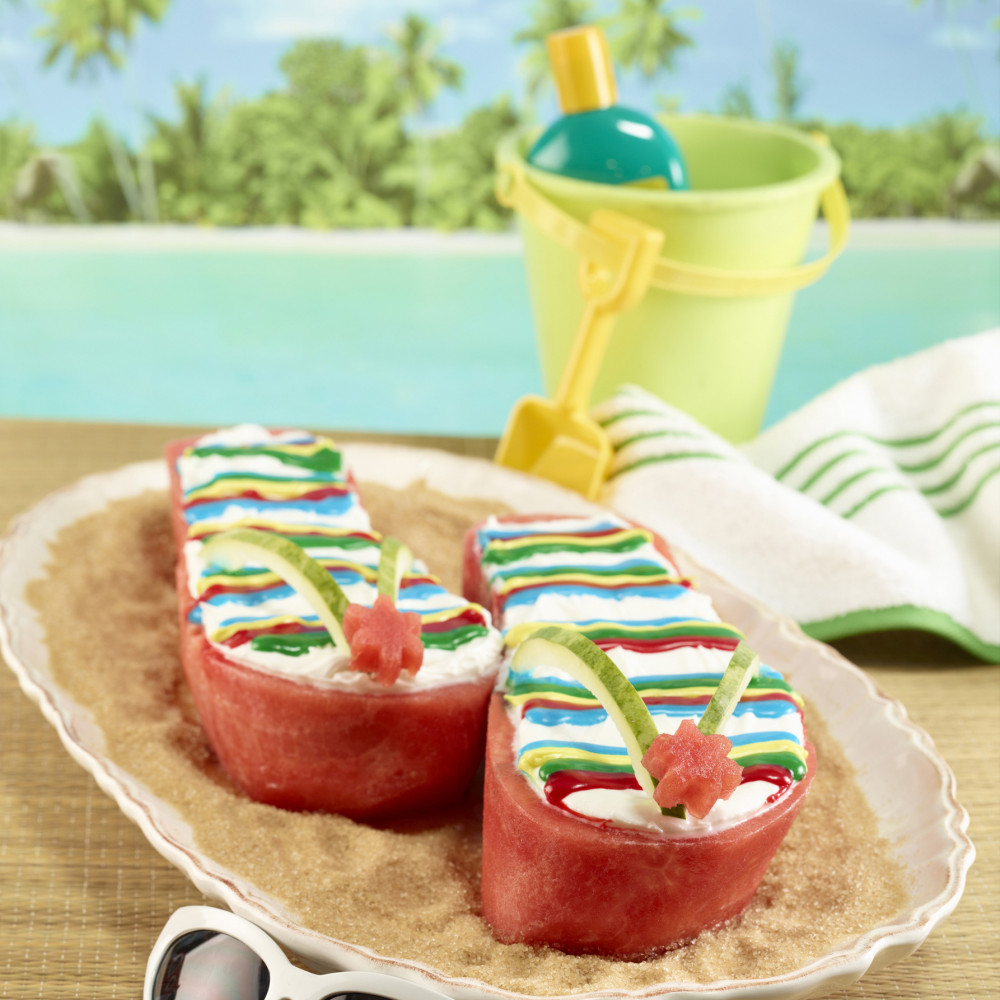 Watermelon flip flop cake