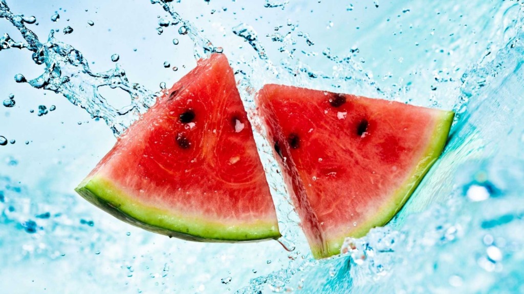 Watermelon Slices in Water