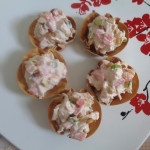 Watermelon Chicken Salad Wonton Cups