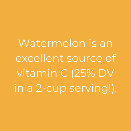 watermelon is an excellent source of vitamin c