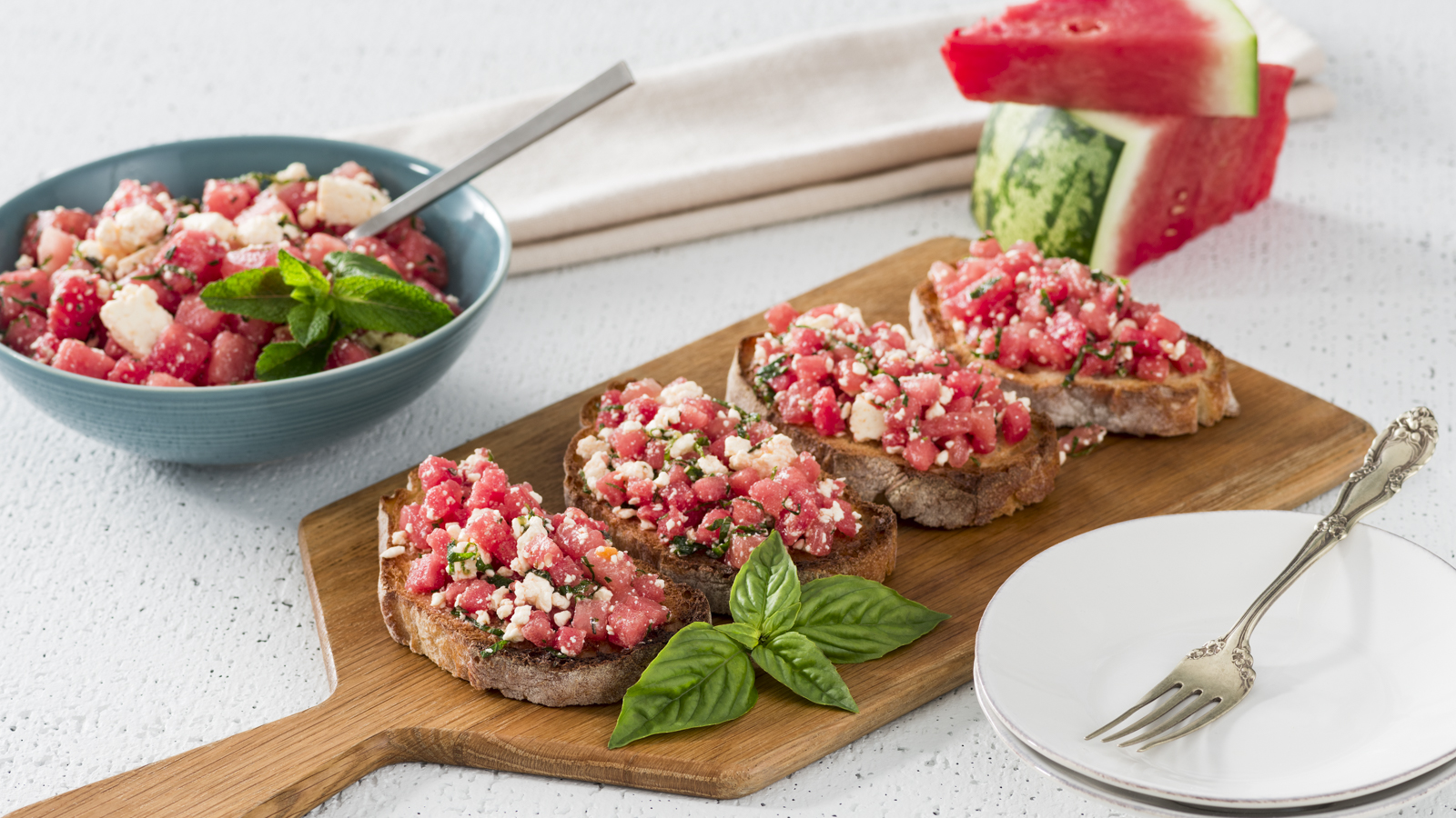 Italian Style Watermelon Bruschetta