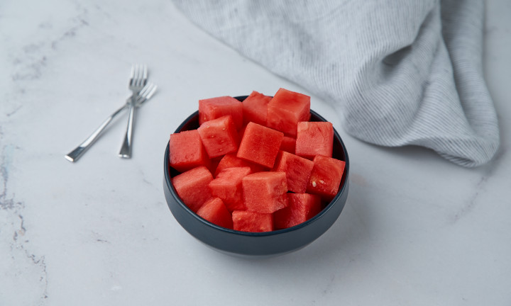 bowl of watermelon chunks